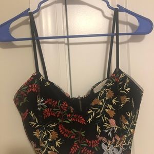 Urban outfitters crop top velvet texture medium